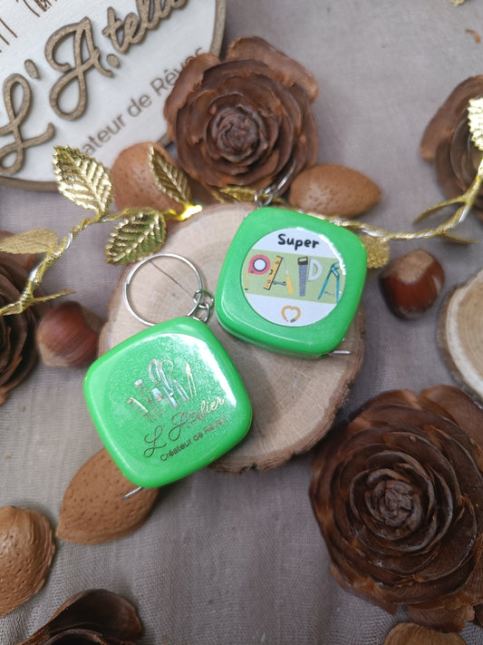 Porte clef 📏 Mètre portable 📏 Papa 💚
