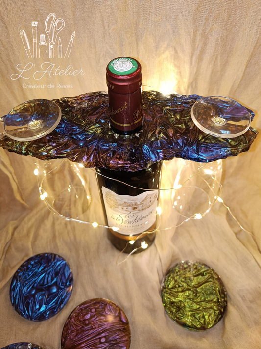 Porte Verre a vin époxy