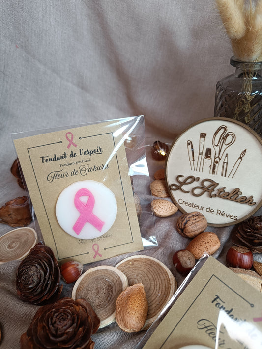 Fondant de l'espoir 🩷 Cancer du sein 🩷 Fleur de Sakura 🌸