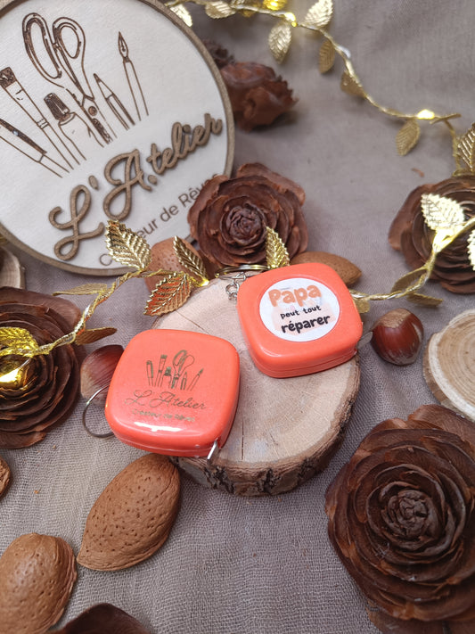 Porte clef 📏 Mètre portable 📏 Papa 🧡🧍🏻‍♂️