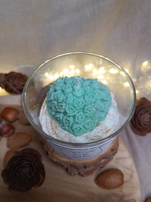 🕯️Bougie 💚 Coeur à la crème💚