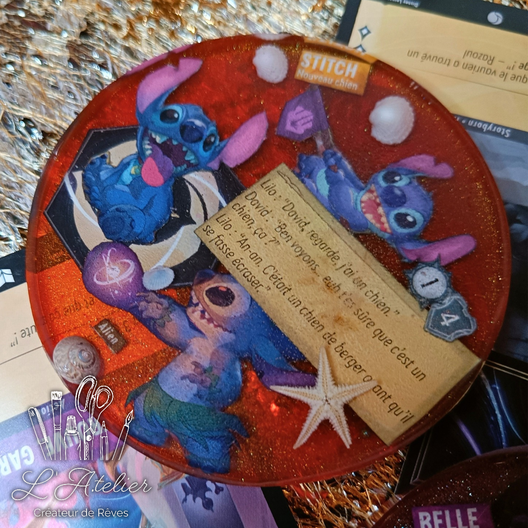 Dessous de verre personnalisés époxy