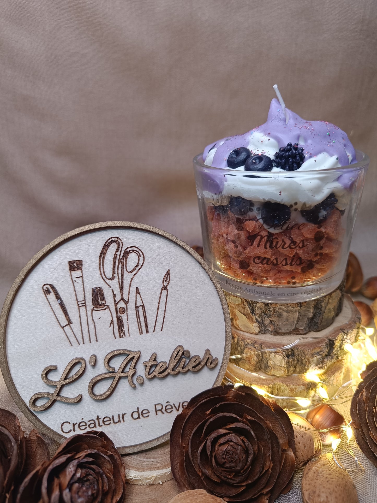 Bougie "Mûres cassis"