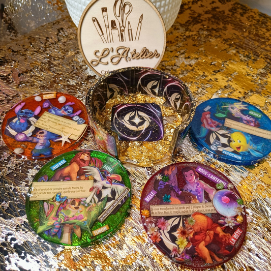 Dessous de verre personnalisés époxy