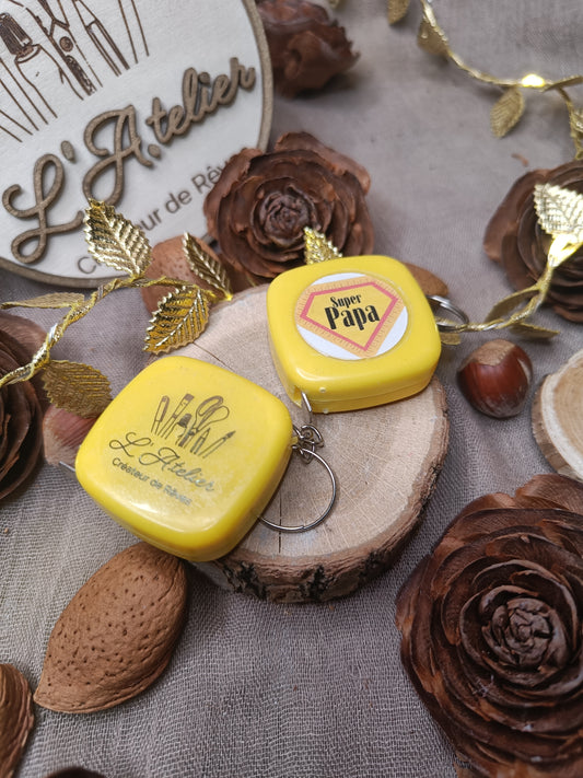 Porte clef 📏 Mètre portable 📏 Papa 💛🧍🏻‍♂️
