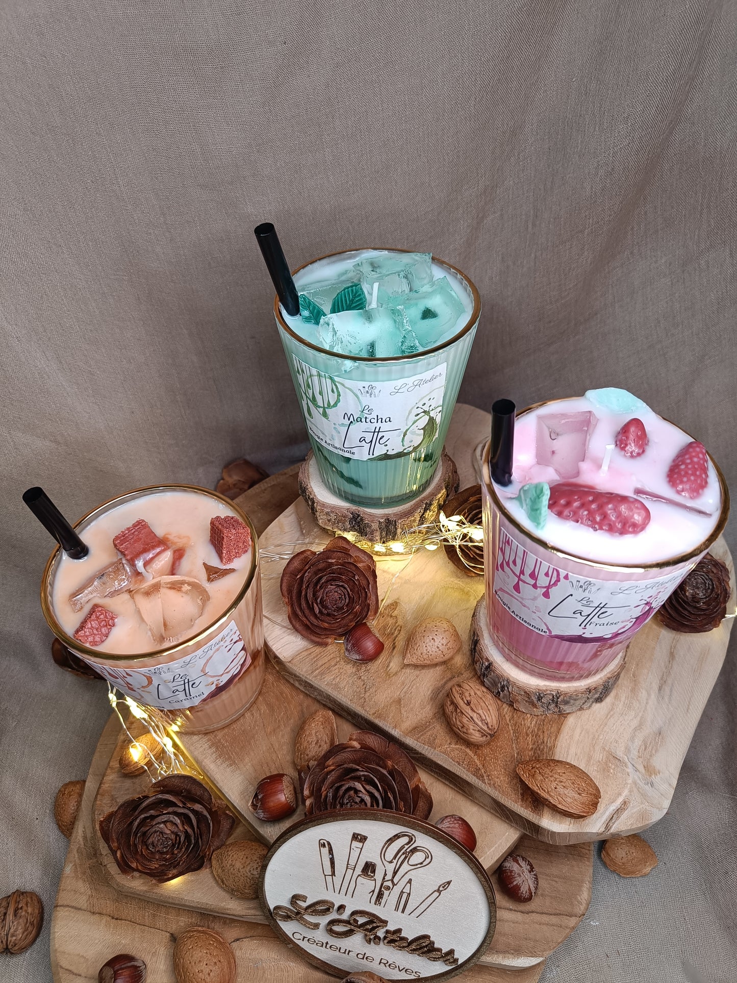 🕯️ Bougie 🍓🩷 Latte Fraise 🩷🍓