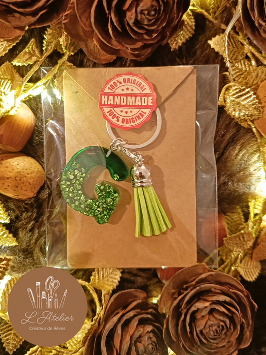 Porte clef Lettre epoxy