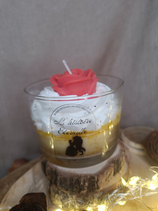 🕯️ Bougie 🌹 L'Histoire Éternelle 🌹