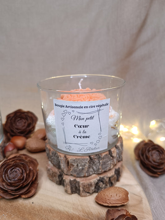🕯️Bougie 🧡 Coeur à la crème🧡