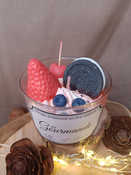 🕯️ Bougie Gourmande 🍓🍪 L'Oreo Fraise 🍪🍓